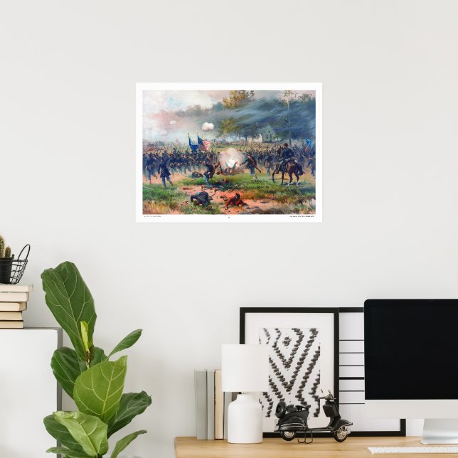 Affiche Bataille d'Antietam Thure de Thulstrup 1887 Restau (Bureau à domicile)