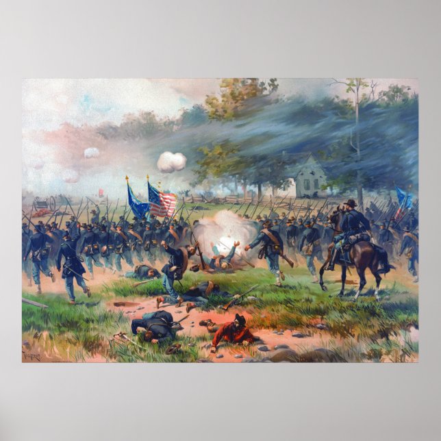 Affiche Bataille d'Antietam Thure de Thulstrup 1887 Restor (Devant)