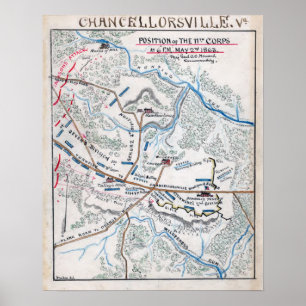 Affiche Bataille de Chancellorsville