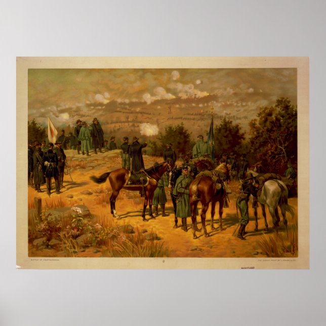 Affiche Bataille de Chattanooga par Thure de Thulstrup (Devant)