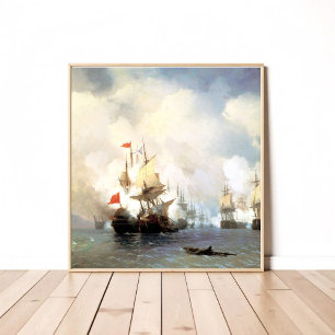 Affiche Bataille de Chios, Ivan Aivazovsky