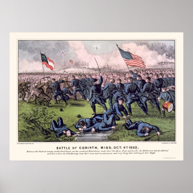 Affiche Bataille de Corinthe en 1862 (Devant)
