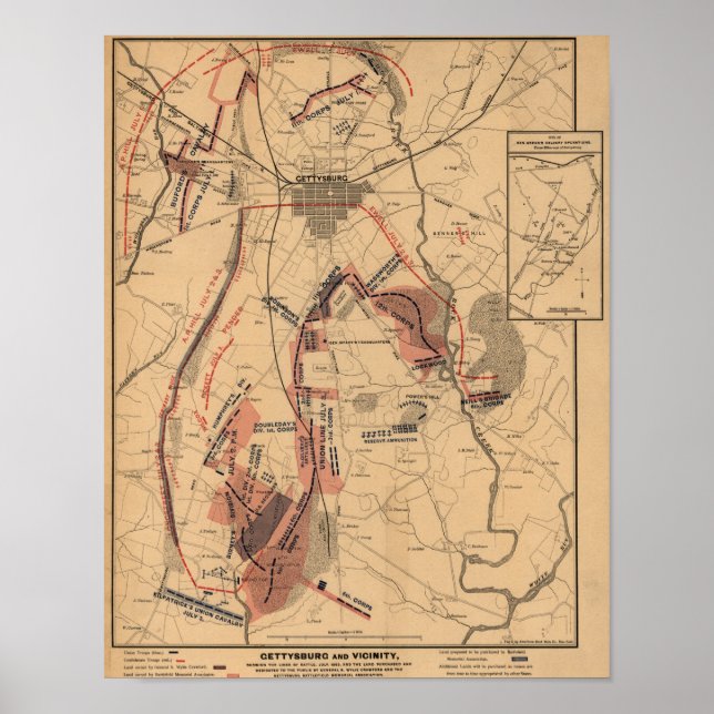 Affiche Bataille de Gettysburg 14 (Devant)