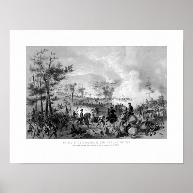 Affiche Bataille de Gettysburg — Guerre civile (Devant)