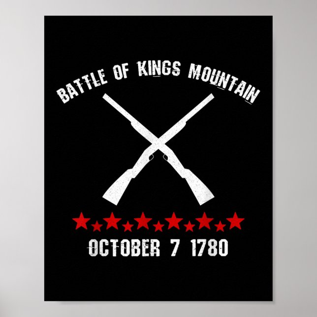 Affiche Bataille De Kings Mountain Guerre Révolutionnaire  (Devant)