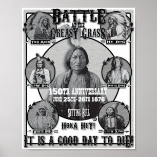 Affiche Bataille de Little Big Horn Amérindiens