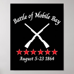 Affiche Bataille De Mobile Bay Alabama 1864 Bataille Civil