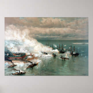 Affiche Bataille De Mobile Bay — Guerre Civile