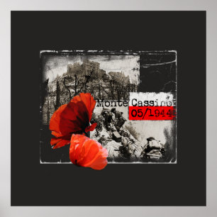 Affiche Bataille de Monte Cassino 2ÈME GUERRE MONDIALE Cze