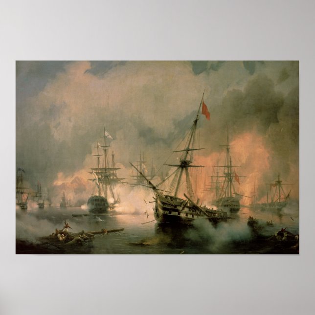 Affiche Bataille de Navarino, le 20 octobre 1827, 1846 (Devant)