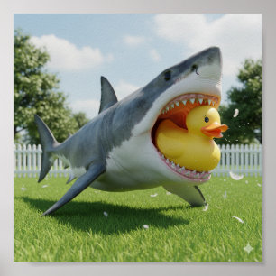 Affiche Bataille de requins et de canards