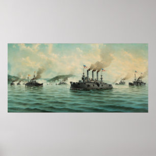 Affiche Bataille de Santiago, Cuba