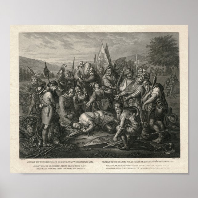 Affiche Bataille de Sempach - Scène héroïque de l'histoire (Devant)