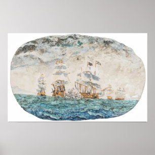 Affiche Bataille de Trafalgar 1805 1998