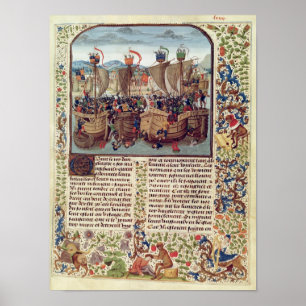 Affiche Bataille d'Ecluse, de 'Chronicle de Froissart