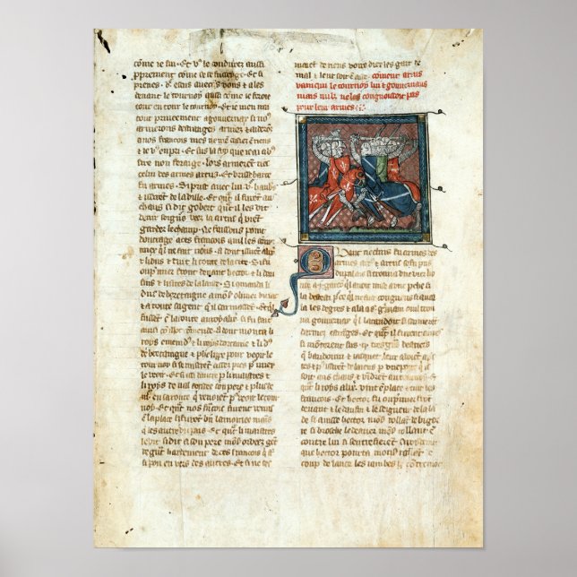 Affiche Bataille entre chevaliers, de 'Roman d'Artus' (Devant)