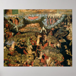 Affiche Bataille entre les troupes russes et tatars