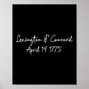Affiche Bataille Lexington Et Concord Révolution Avril 177