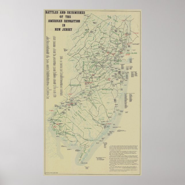 Affiche Batailles de la guerre révolutionnaire dans le New (Devant)