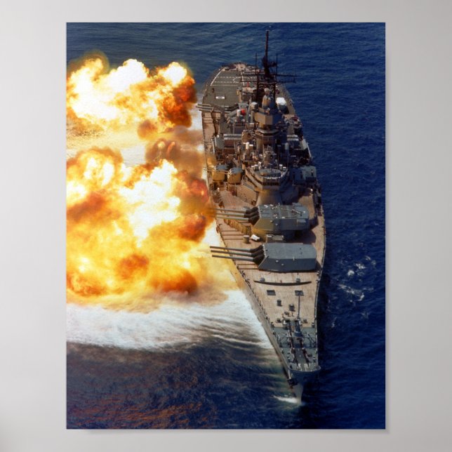 Affiche Bataillon USS Iowa Broadside - 1984 (Devant)