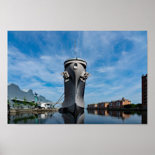 Affiche Bataillon USS Wisconsin BB-64 Dead Ahead