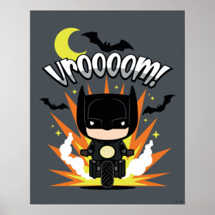 Affiche Batcycle Chibi Batman