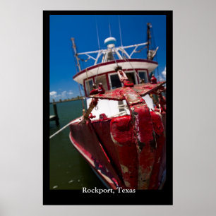 Affiche Bateau à crevettes rouges