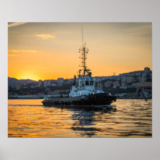 Affiche Bateau à moteur