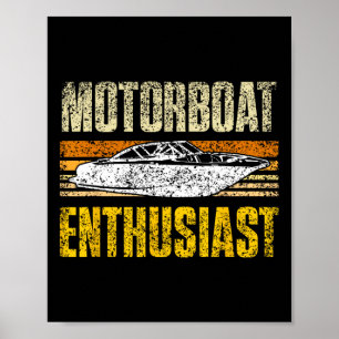 Affiche Bateau à moteur amateurs Bateau à moteur Motorboat