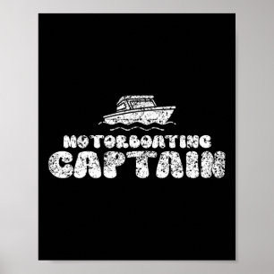 Affiche Bateau à moteur Capitaine Motorboats Motorboat Mot