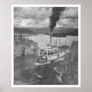 Affiche Bateau à vapeur Territoire du Yukon 1920
