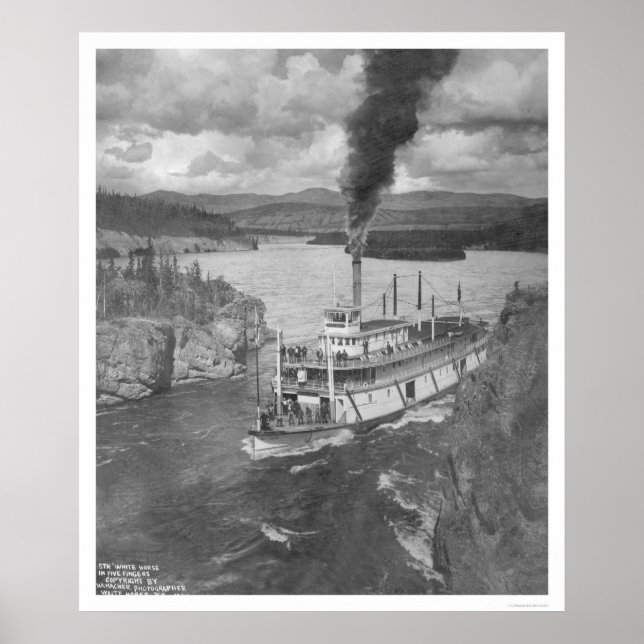 Affiche Bateau à vapeur Territoire du Yukon 1920 (Devant)