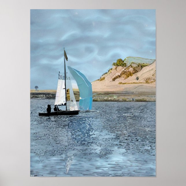 AFFICHE BATEAU À VOILE (Devant)