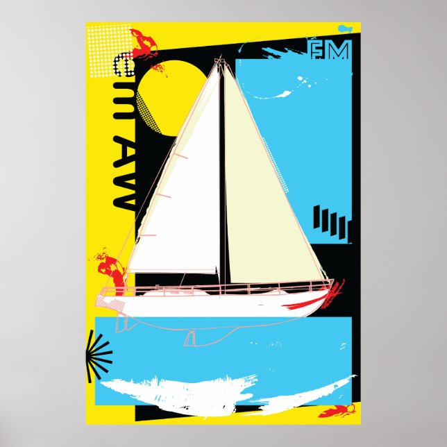 Affiche Bateau à voile (Devant)