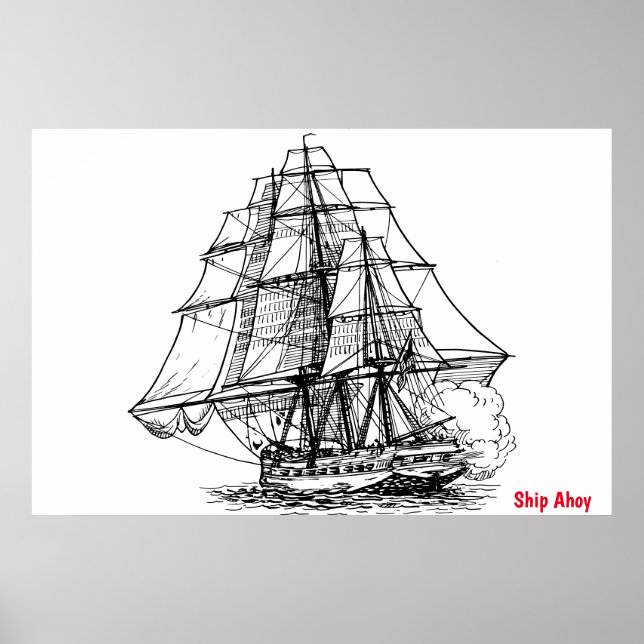Affiche Bateau à Voile (Devant)