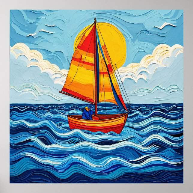 Affiche Bateau à voile (Devant)