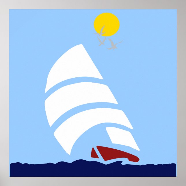 Affiche Bateau à voile (Devant)
