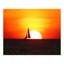 Bateau à voile à Sunset