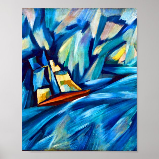 Affiche Bateau à voile par Amadeo de Souza-Cardoso (Devant)