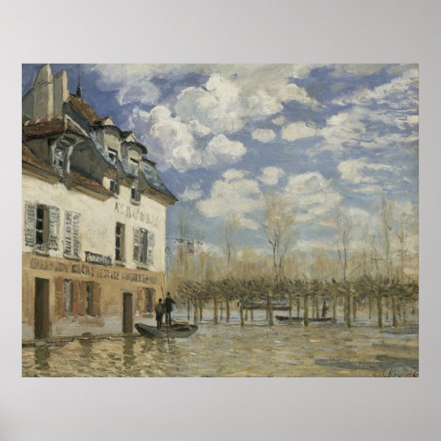 Affiche Bateau Alfred Sisley dans les inondations à Port M (Devant)
