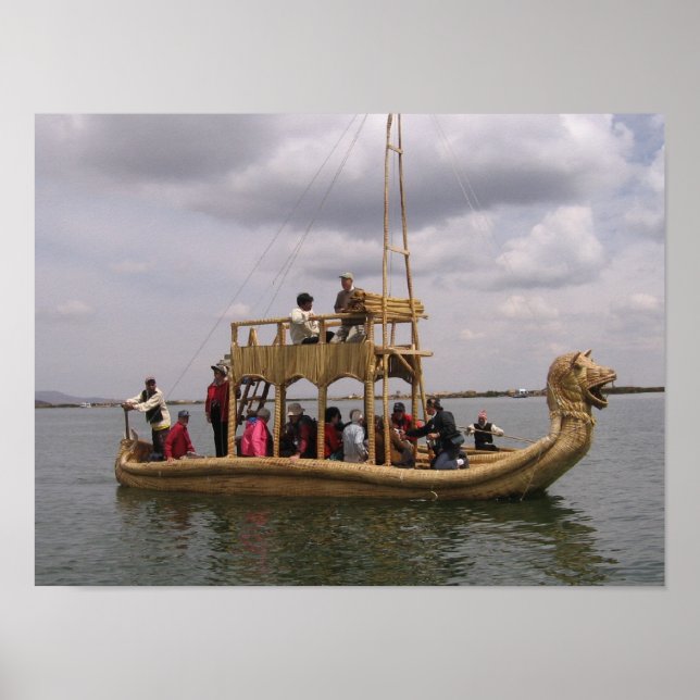 Affiche Bateau au Pérou (Devant)