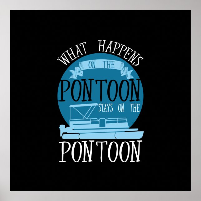 Affiche Bateau - Ce qui se passe sur le Ponton (Devant)