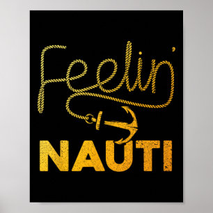 Affiche Bateau Cool Pour Hommes Femmes Sentiment Nauti Cap