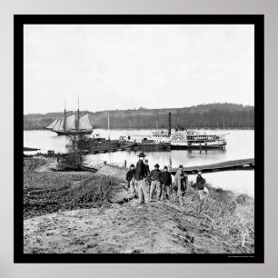 Affiche Bateau d'approvisionnement Médicale sur la rivière