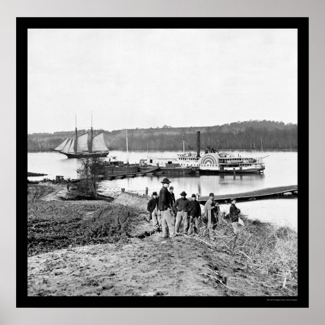 Affiche Bateau d'approvisionnement Médicale sur la rivière (Devant)