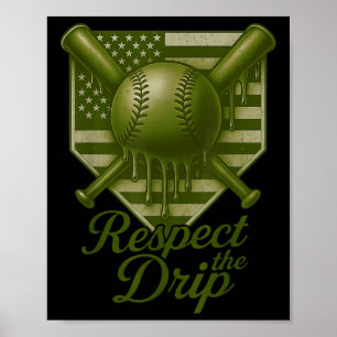 Affiche Bateau de baseball Boys Ice Cream Camo Usa 4 juill