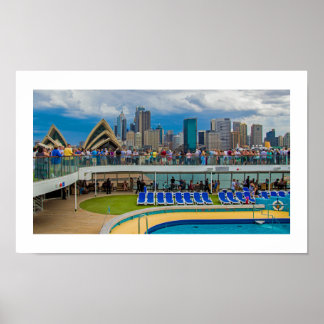 Affiche | Bateau de croisière dans le port de Sydn