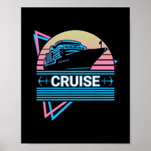 Affiche Bateau de Croisière Rétro