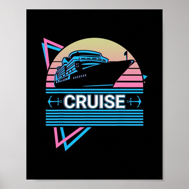 Affiche Bateau de Croisière Rétro (Devant)