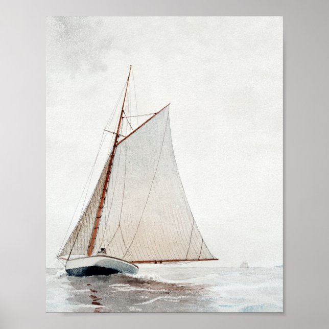 Affiche Bateau de Gloucester par Winslow Homer (Devant)